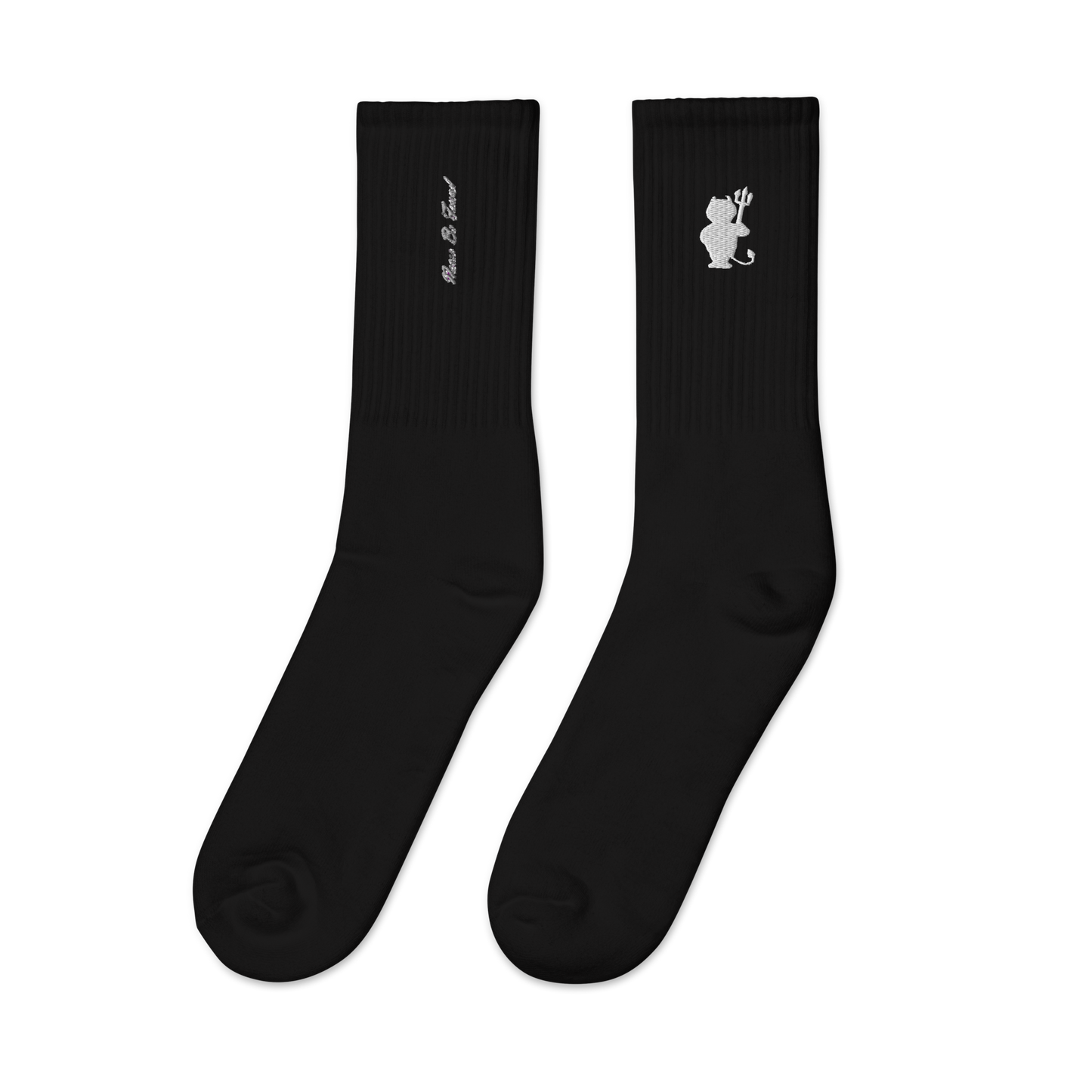 Lost Identity Embroidered Socks Black