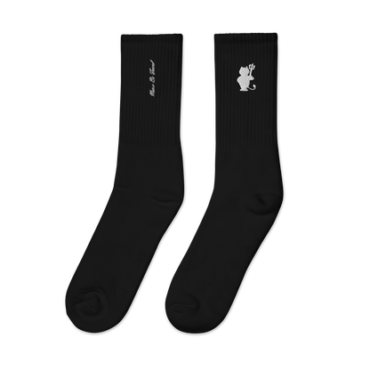 Lost Identity Embroidered Socks Black