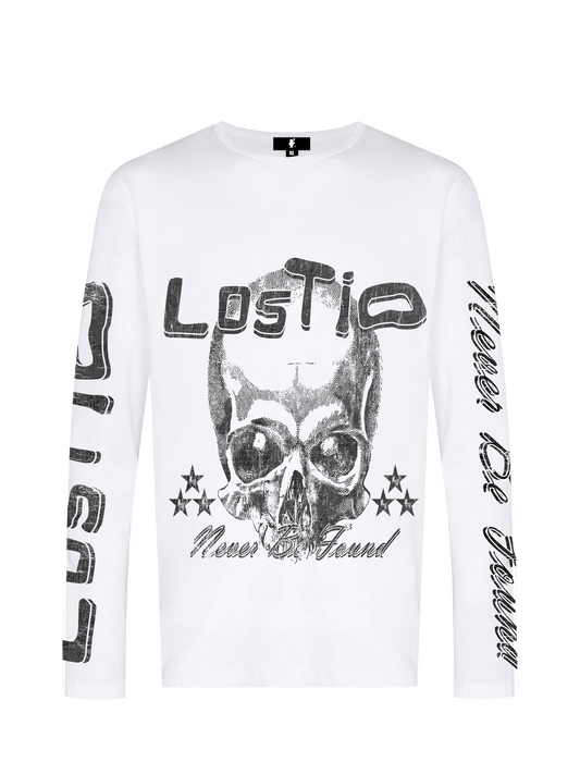 Lost Identity Skull White Longsleeve